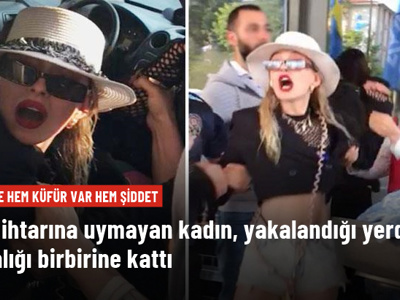 Dur ihtarına uymayan kadın, yakalandığı yerde ortalığı birbi